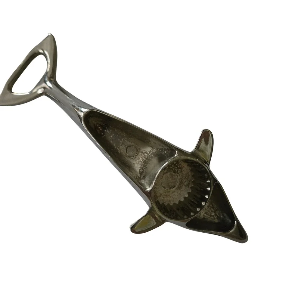 Dolphin Bottle‎ Opener Silver Plated Nautical Barware Kitchen Decor Mid Century